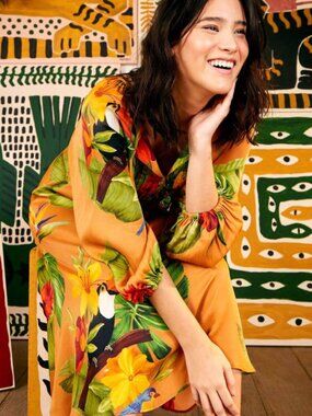 Farm Rio Tropical Print Dress